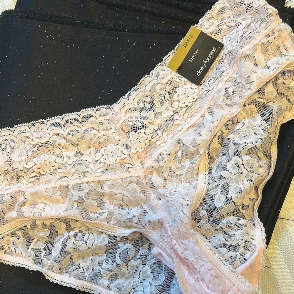 Black and Pink Lace Panties Trio - Picture 3 of 14
